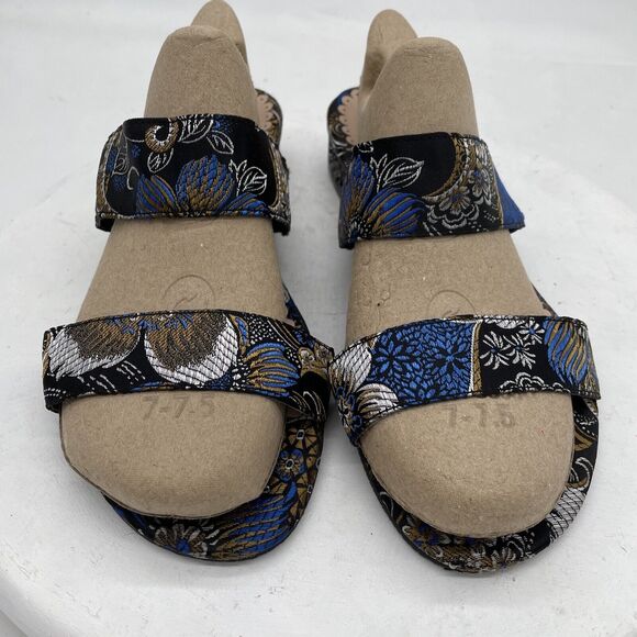 JD William Blue Patterned glitzy sandals size 6 EEE wide fit - Picture 3 of 14